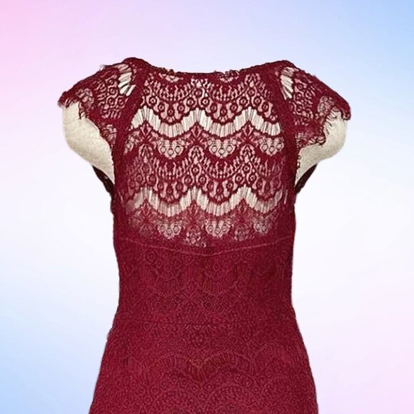 Free People Intimately Daydream Lace dress in Burgundy - Picture 3 of 4